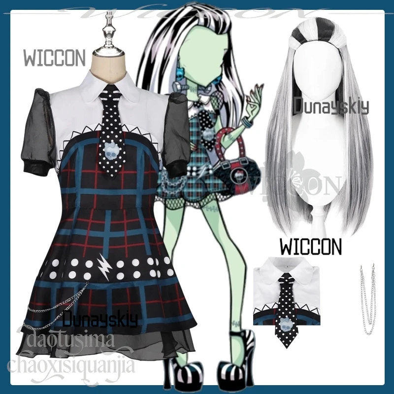 متجر Serein Cos تنورة منقوشة للفتيات في المدرسة الثانوية Y2K Jirai Kei تنورة صغيرة على الطراز القوطي لوليتا كوس رعب للهالوين