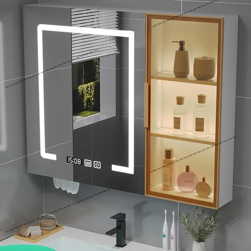 Intelligent Designer Bathroom Cabinet Modern Multifunctional Bathroom Cabinet Wall-mounted Home Furniture Compartiment HBMC