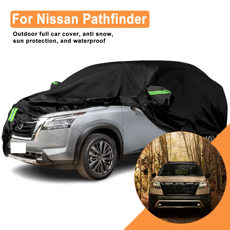 

Full Car Cover for Nissan Pathfinder Outdoor Use - Waterproof Snowproof Sunshade, Winter & Summer Auto Protection Accessory
