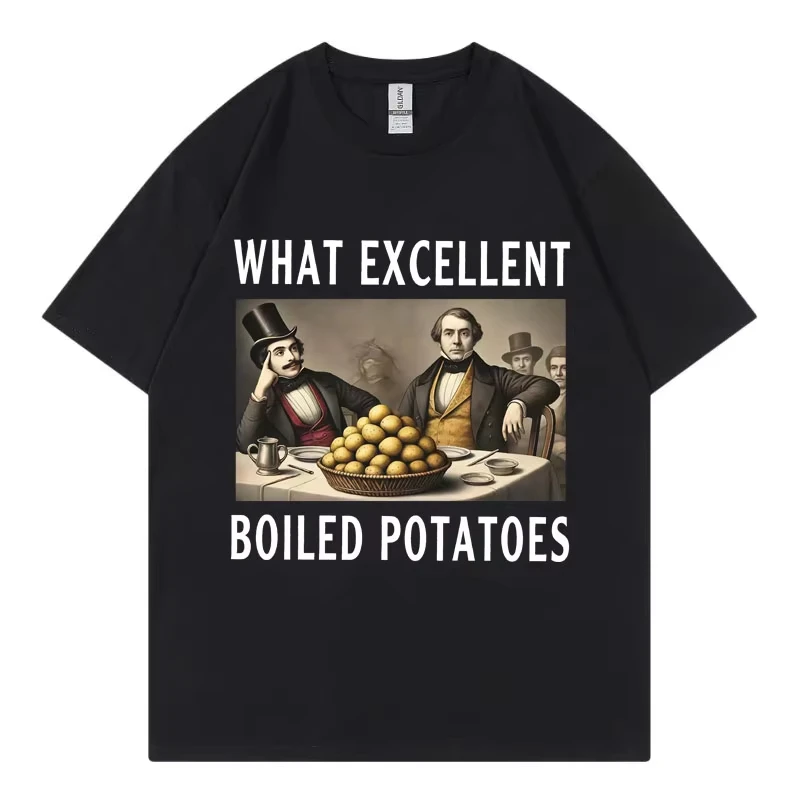 

Boiled Potatoes Funny T-shirt Women's Fashion Vintage Short Sleeve T-shirts High Quality T Shirts
