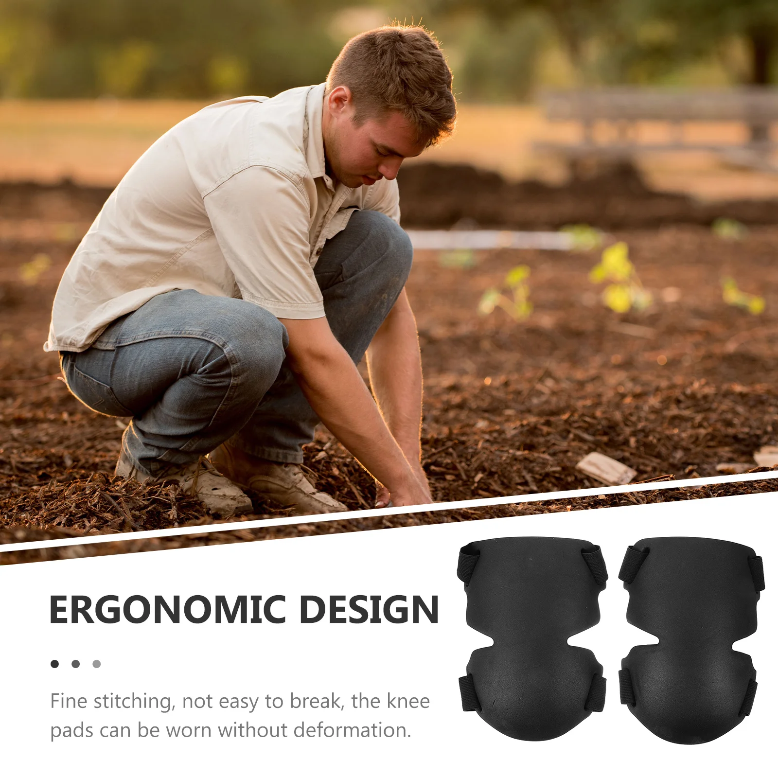 

1Pair Eva Knee Brace Pads Soft Comfortable Protection Hook Loop Design for Gardening Sports Outdoor Activities