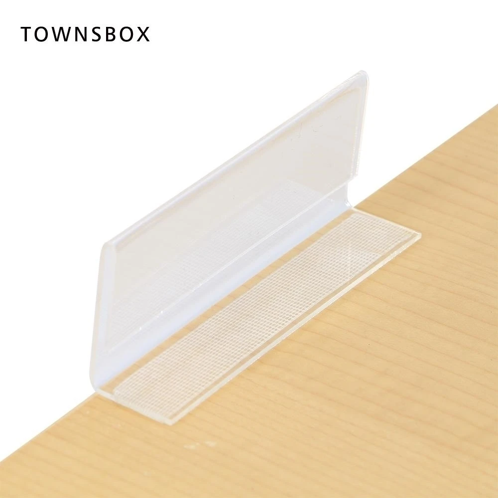 Acrylic Label Frame L Sign Holder Shelf Edge Price Talker Shelf Storage Memo Holder Merchandise Name Card Display Data Strip