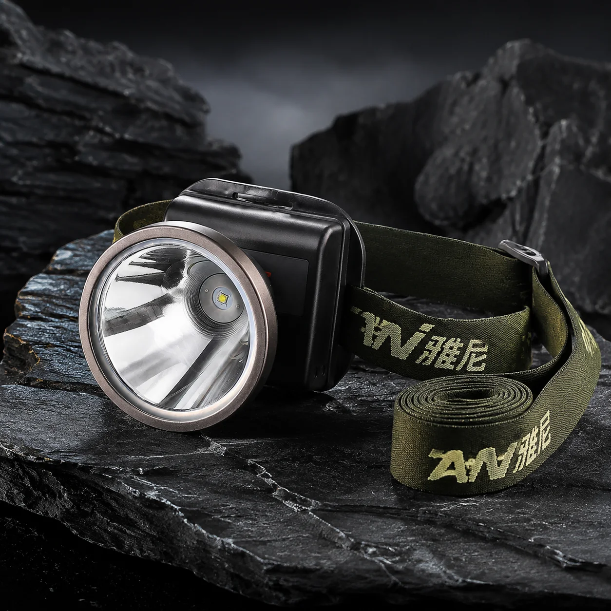 Rechargeable 735C Super Bright LED Headlamp, 2000LM Head Light with Long Battery Life for Camping, Mining, Outdoor Work