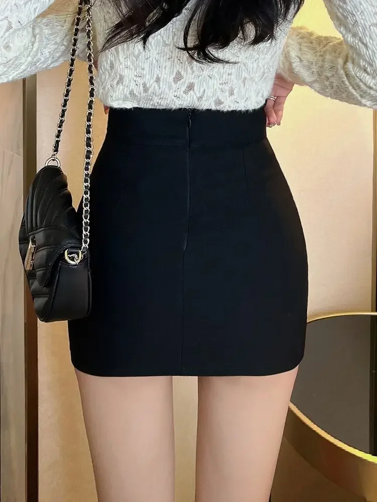 

Мини-юбки женские, сексуальные, винтажные, с высокой талией, летняя уличная одежда, простой корейский стиль, универсальные женские повседневные Mujer, новинка 2023, новинка