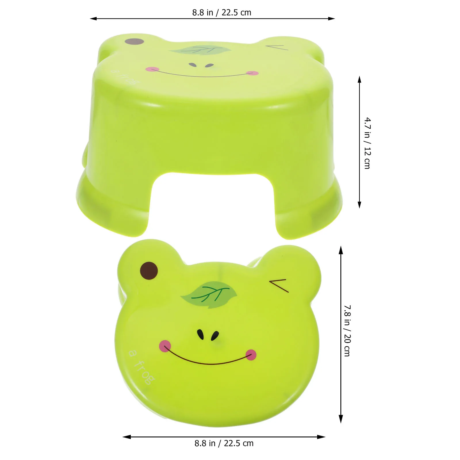 Plastic Foot Stool Cartoon Pattern Small Stool Step Stools Non-Slip Design for Bathroom Bedroom Living Room Portable