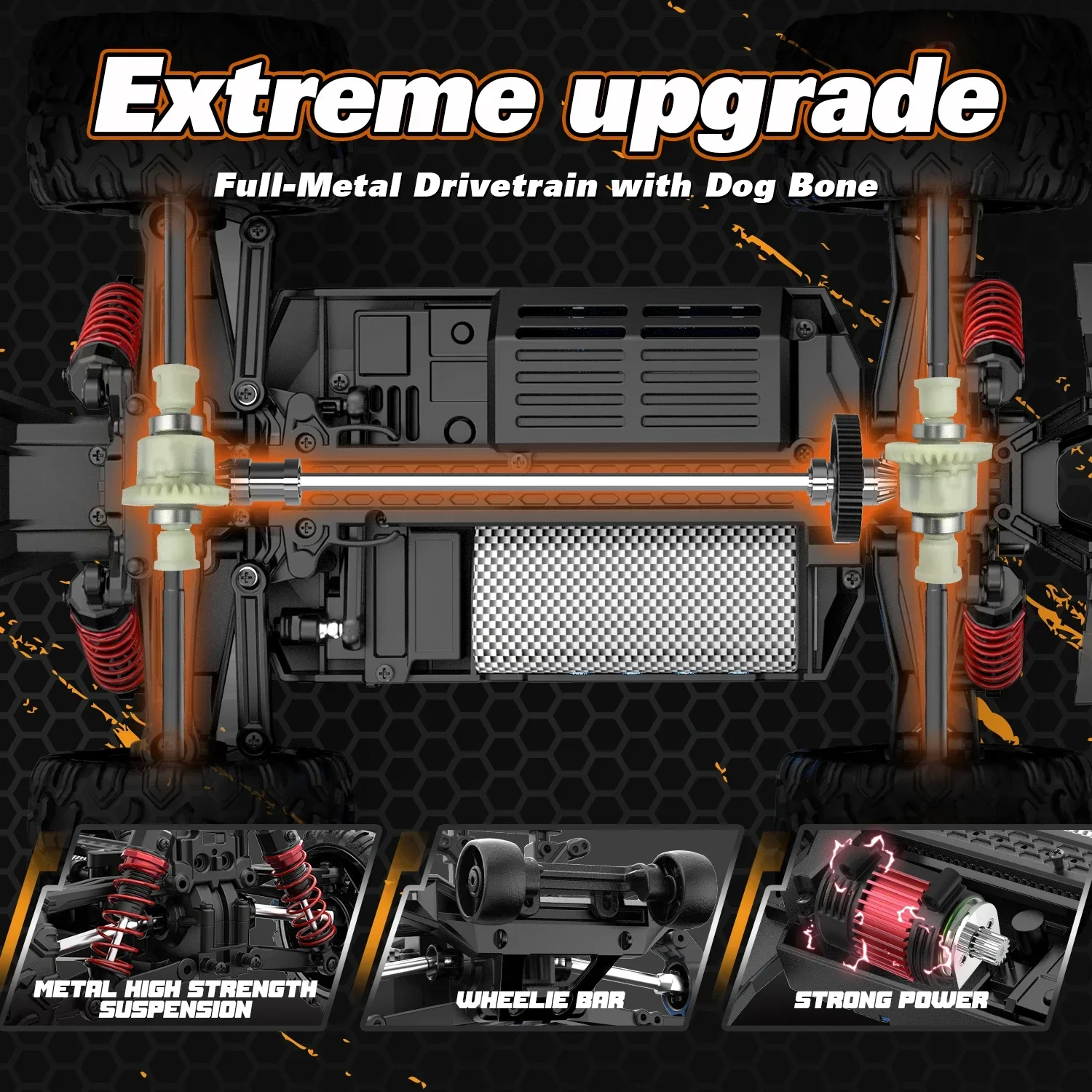 9308E 1:18 4WD High-Speed RC Electric Off-Road Car - Simulation Pickup, Ideal Gift for Toy Lovers