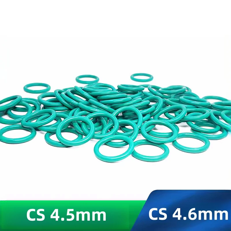 Özel FKM O-Ringler, CS 4,5 mm / 4,6 mm, 1 adet, Yağ, Yakıt ve Kimyasallara Dayanıklı Contalar, Endüstriyel Kullanım için Yüksek Sıcaklık Dayanıklı Contalar, Yeşil