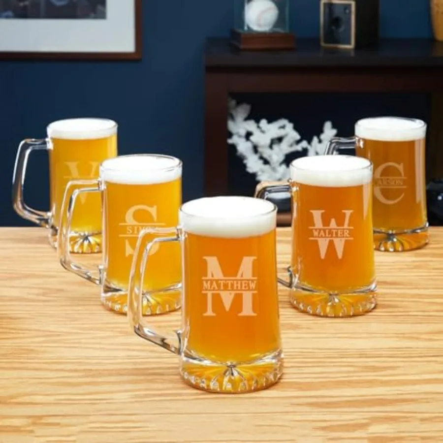 

Custom Beer Mugs Set of 5 Perfect for Groomsmen Gifts Ideal for Wedding Parties BBQ Gatherings and Casual Drinking Events Perso