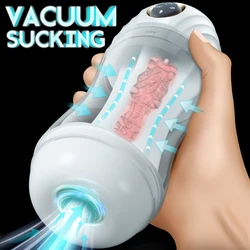 Male Masturbator Toys Automatic Sucking Masturbation Cup For Men Oral Vagina Blowjob Suction Vibrating Sex Machine Adult Goods