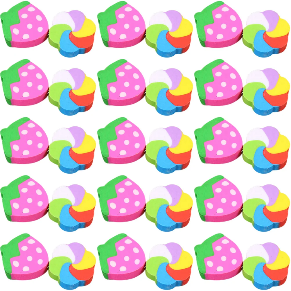 

60pcs Mini Cartoon Erasers Kids School Supplies Cute Rubber Bulk Pack Multi Function Classroom Animal Design Safe Material