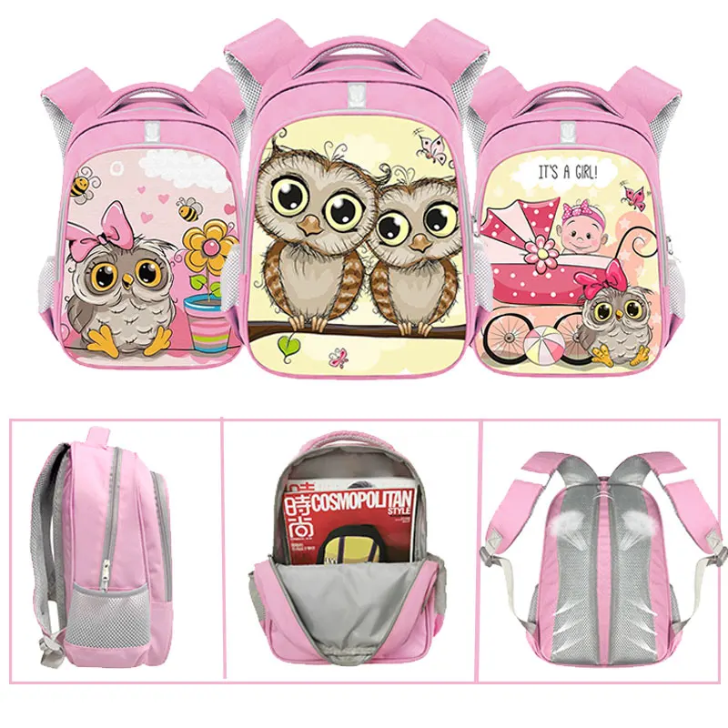 

Cute Owl Pattern Print Backpacks Teenager Boys Girls School Bags Women Laptop Bag for Travel Rucksack Daypack Bookbag Gift