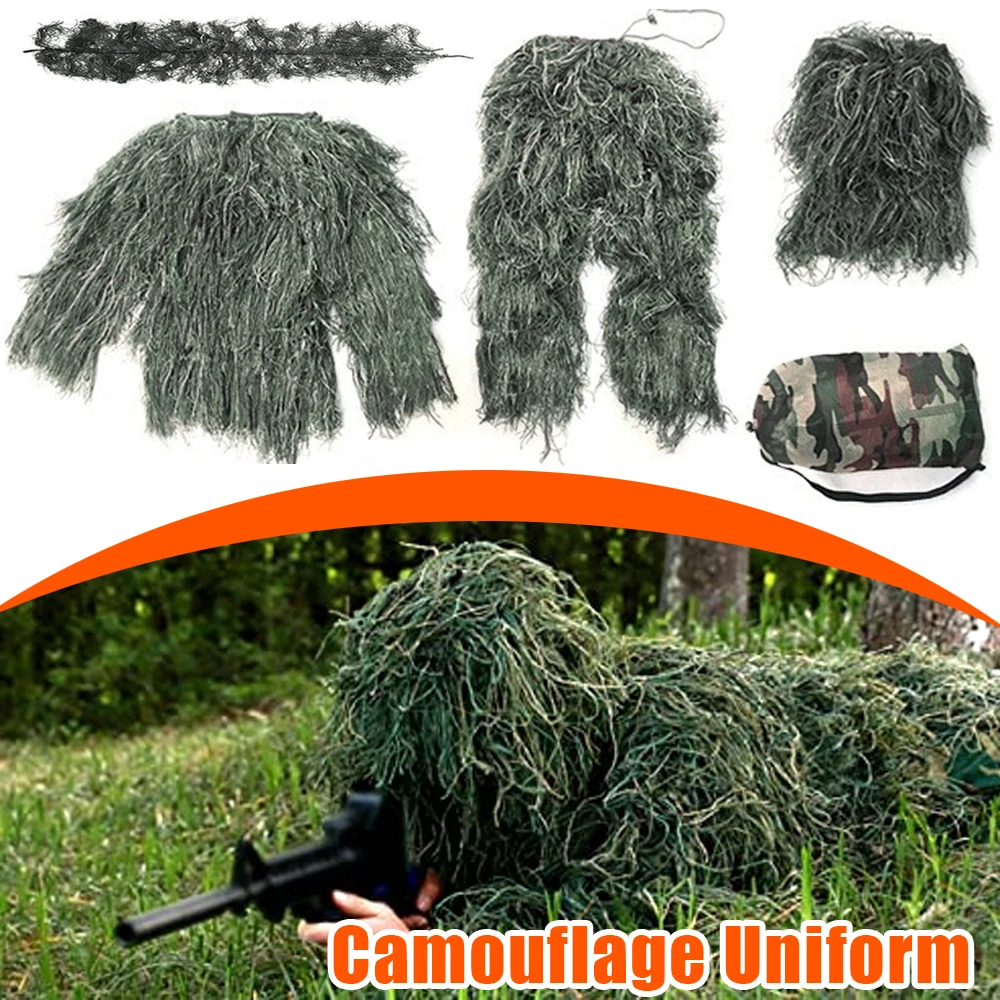 

PUBG Children's Ghillie Suit Jungle Invisibility Camouflage Suit Grass Ghillie Suit Camouflage Suit (Including Storage Bag)