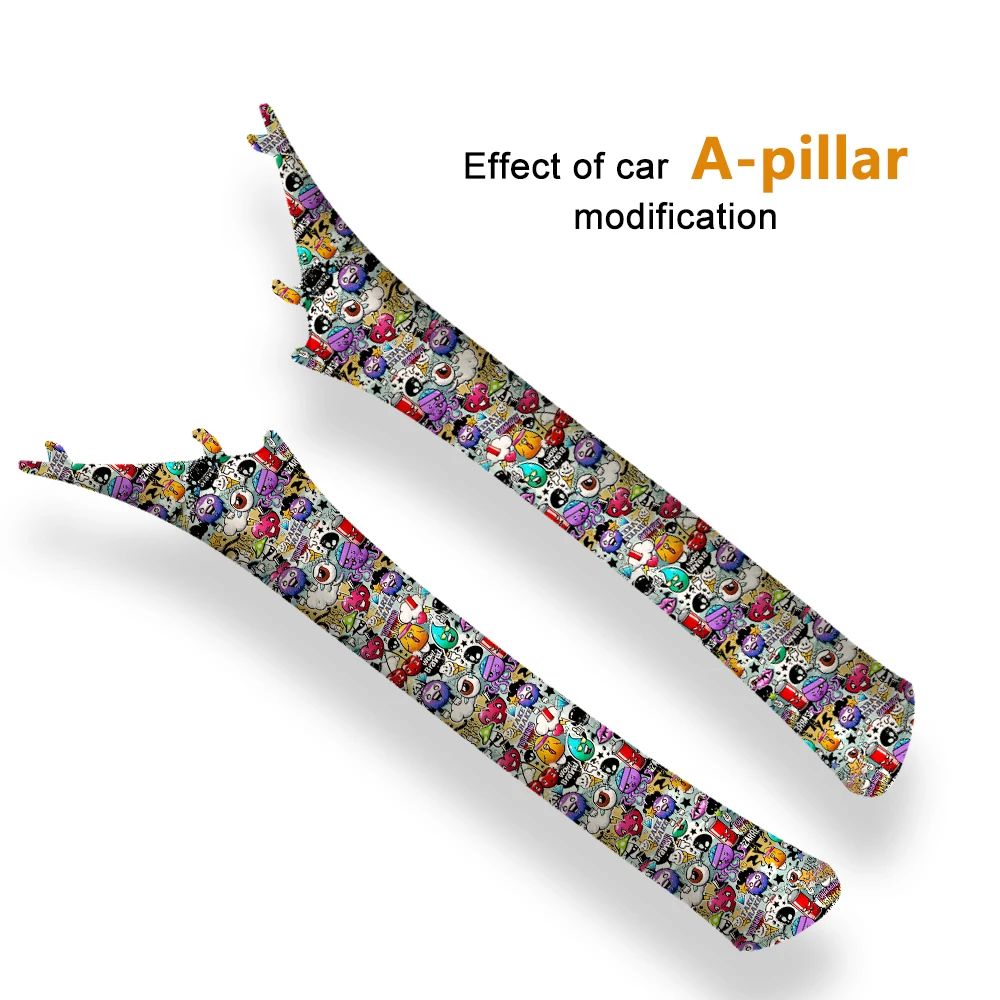 أجهزة السيارات الداخلية المجددة والإعادة تشكيلها وأعمدة ABC، وشارات الكتابة على الجدران البيضاء الأنيقة لتجديد وتجديد السيارة #6