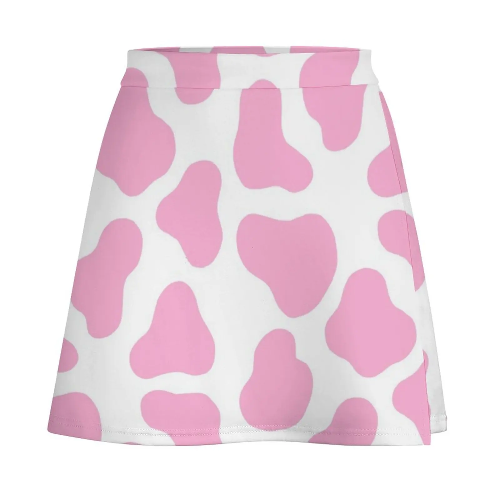 pink cow pattern Mini Skirt Short women′s skirts Women's dress