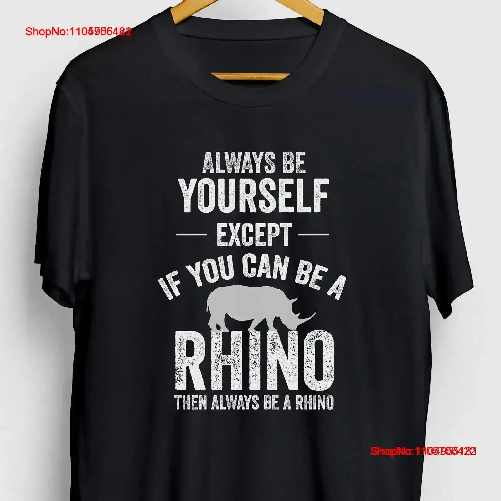 Rhino T Shirt Rhinoceros Zoo Be A Youth vintage Washed Slightly streetwear Comfortable fashion Casual Breathable homme vintage