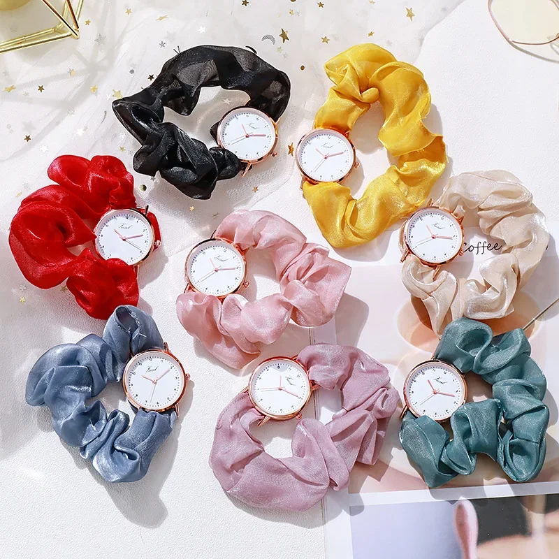 Ribbon Watches Women Scarf Band Casual Ribbon Digital Watch Personality Girl Watch Bracelet Quartz Wristwatches reloj mujer