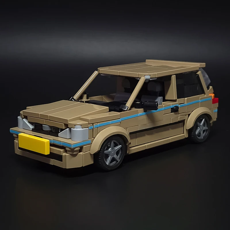 Speed Racing Car Model MOC Building Bricks P8 Micro Commuting Car Modular Technology Children Holiday Gifts Assemble Toys Suit