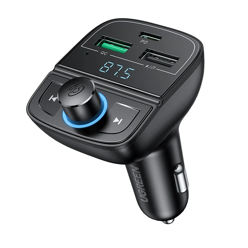 UGREEN Bluetooth 5.0 Car Charger CD229, Multi Protocol Fast Charger Compatible with PD FCP QC 3.0 2.0 for Mobile Devices
