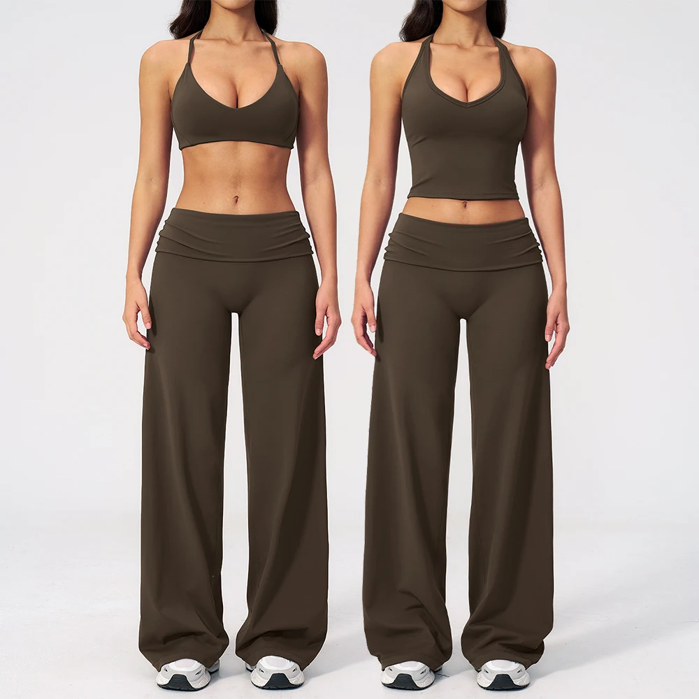 2 Pieces Yoga Set Women Tracksuit Workout Outfits Fitness Sportswear High Waist Leggings Sports Bra Athletic Wear Gym Clothes