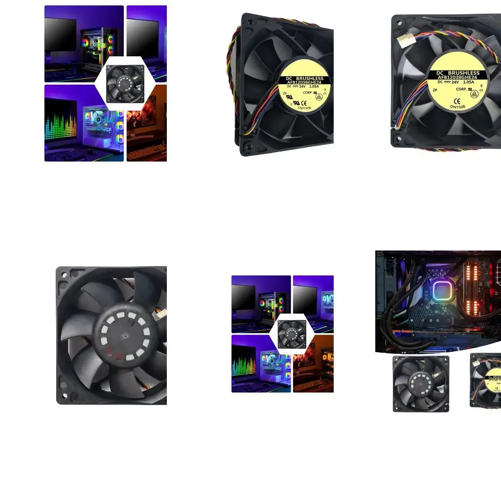 

24V Cabinet Cooling Fan Low Noise Energy For PC Workstation Gaming Console Cooling Fan Heat Dissipation Accessories A4WF