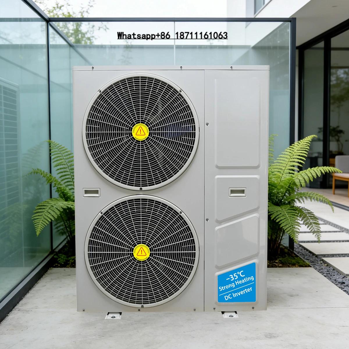 Solar/Electric R32 Air Source Heat Pump Water Heater 12kw High Efficiency Metal Storage for Hotel & RV Use