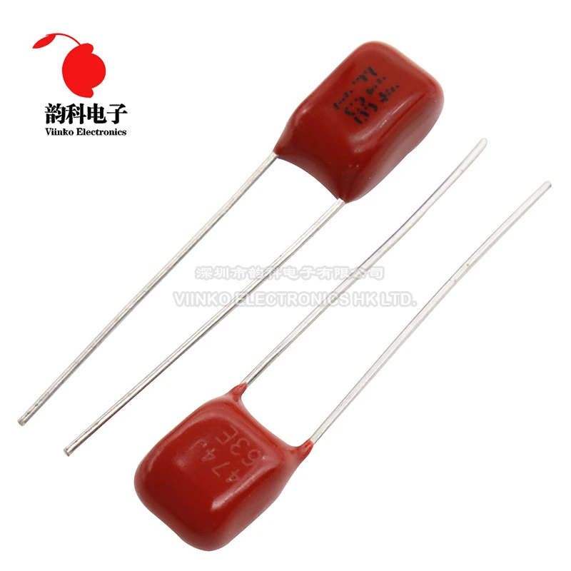 10pcs Metallized Polypropylene Film Capacitor 63V 105 474 5MM 1UF 0.47UF 105J 474J 470NF CBB Capacitors