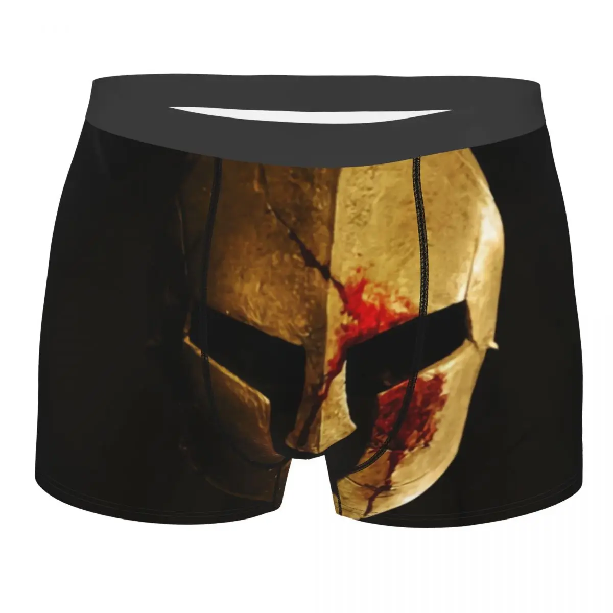 Custom Male Cool Sparta Skull Spartan Helmet Underwear Boxer Briefs Men Soft Shorts Underpants