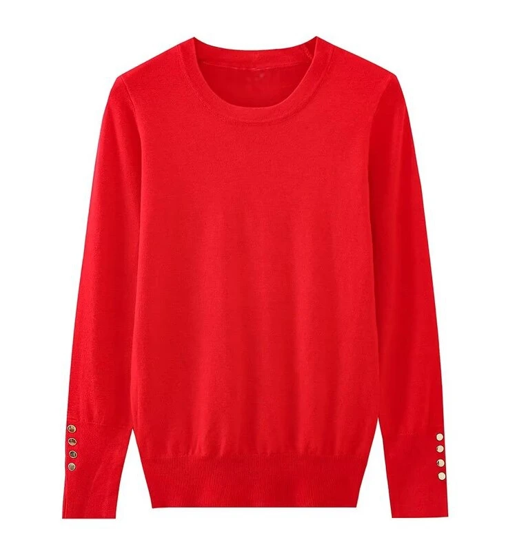 

Slim Fit Basic Knitwear 2023 Autumn New Sle Women's Faionable Versatile Slimming ort Length Long Sve Acrylic Sweater
