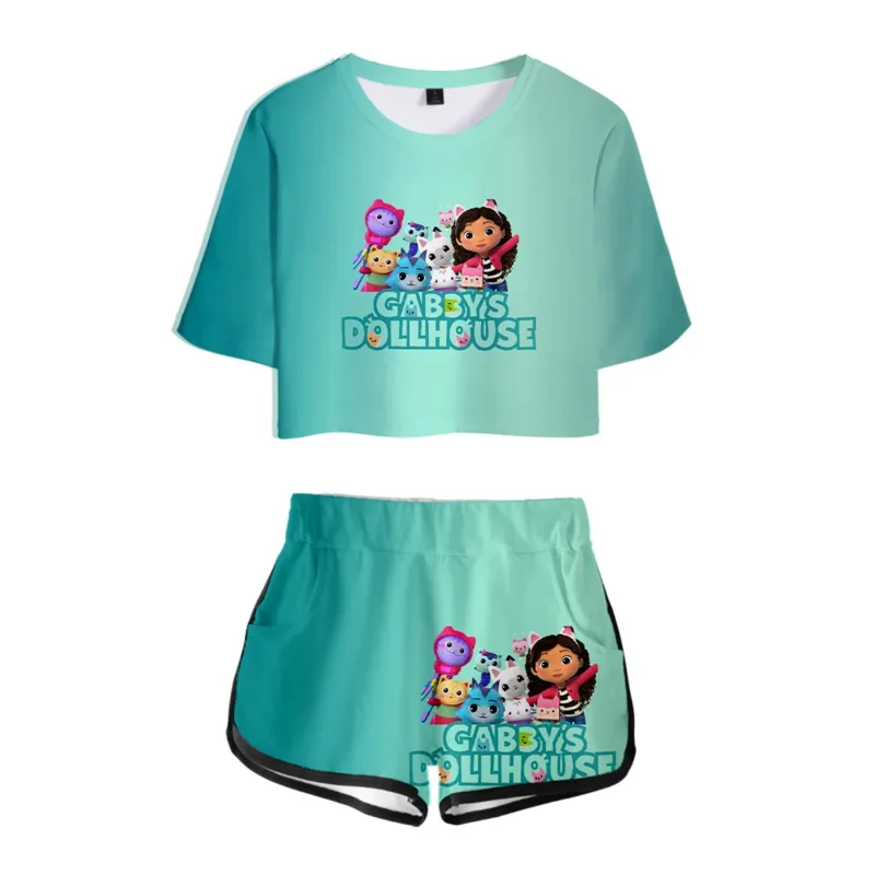 Gabbys Dollhouse outfit summer kids clothes set girls boys baby anime cosplay costume sweatshirt pajamas birthday party clothing