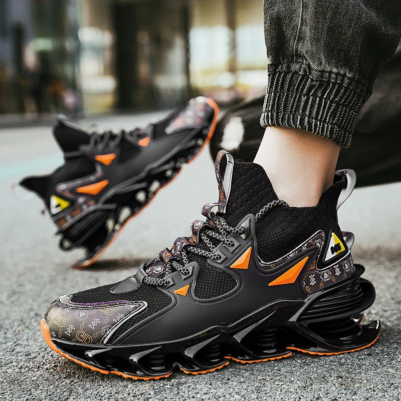 

2025 New Men's Running Shoes Outdoor Fashion Fitness Running Shoes Mesh Breathable Marathon Running Shoes