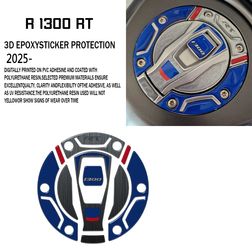 

3D Epoxy Resin Sticker Motorcycle Accessories Fuel Tank Cap Protection For R 1300 RT Sticker 2025-2026 R1300RT