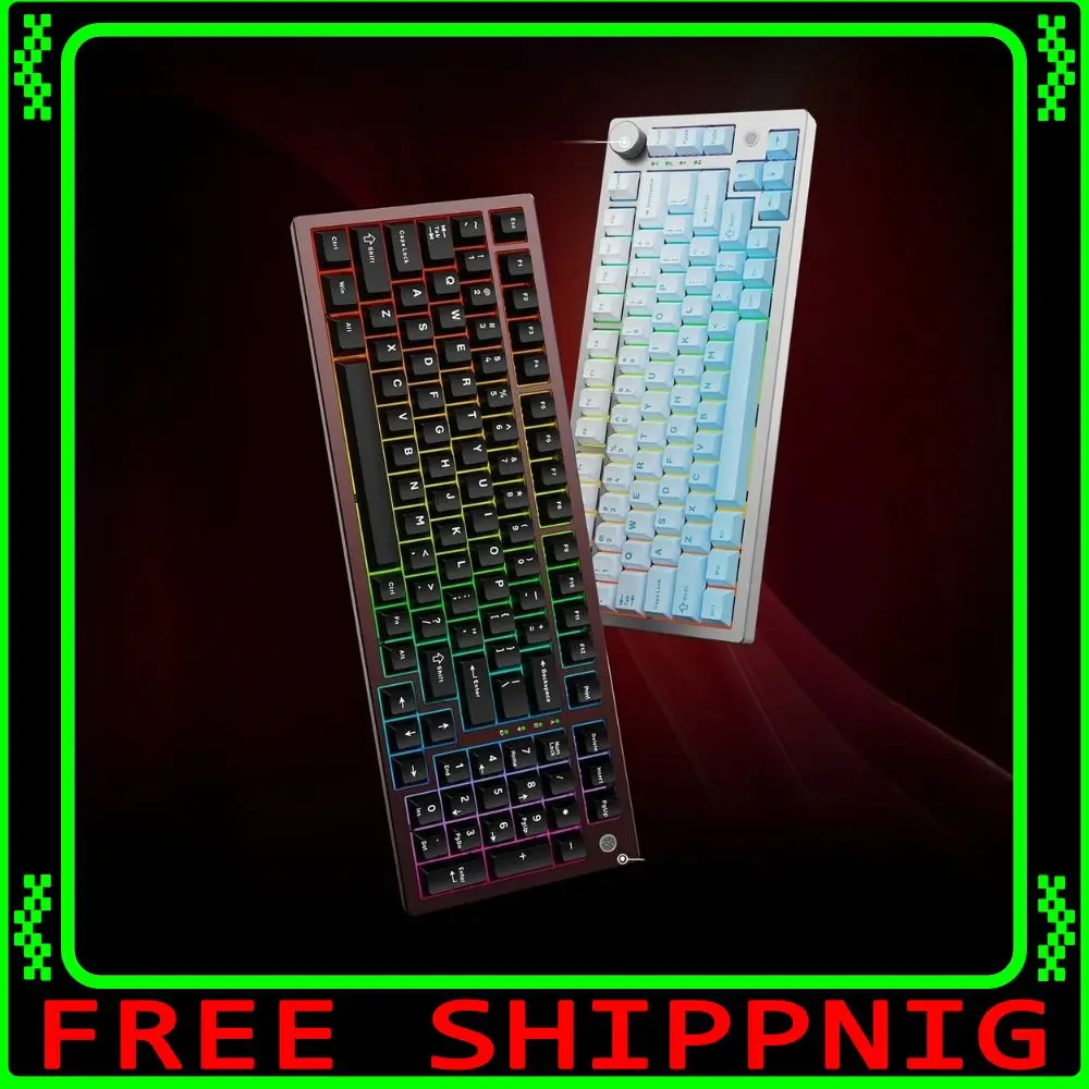 EXZX FH75 Mechanical Keyboard Wired Aluminium Alloy Keyboard RGB Customized HUB Support Windows Hello Fingerprint Recognition