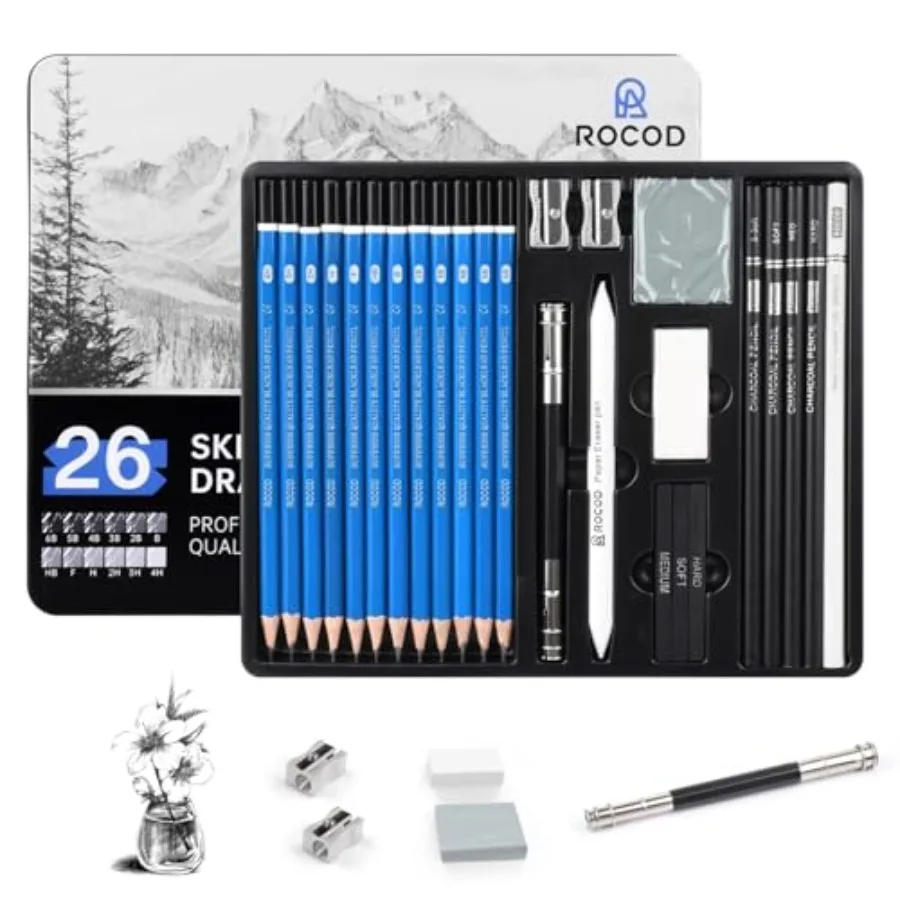 Sketch Pencils for and Adults Drawing, -Piece Profession Sketching Pencils, Drawing Pencil for Artists Beginner Sketching, Art