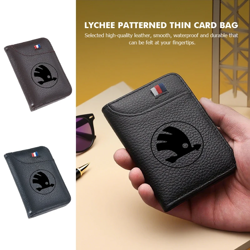 For Skoda PU Leather Man Women Travel Passport Holder Credit Card Holder Case Wallet Kamiq Karoq Octavia 2 3 Rapid Scala Kami
