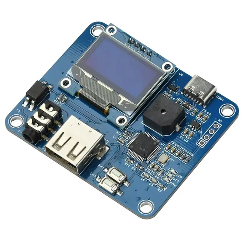 Teclado FEDI-CW, Controlador de Teclas Electrónico CW con Pantalla OLED de 0.96 Pulgadas, Teclado Electrónico de Código Morse CW para Radioaficionados, Kits de Entrenamiento DIY