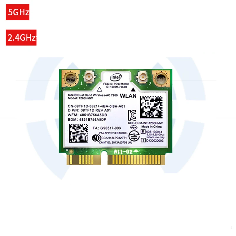 Двухдиапазонная беспроводная Wi-Fi карта для Intel 7260AC/7260HMW Bluetooth-совместимая 4,0 Mini PCI-E 2,4G/5 ГГц 300-876Mbps сетевой приемник