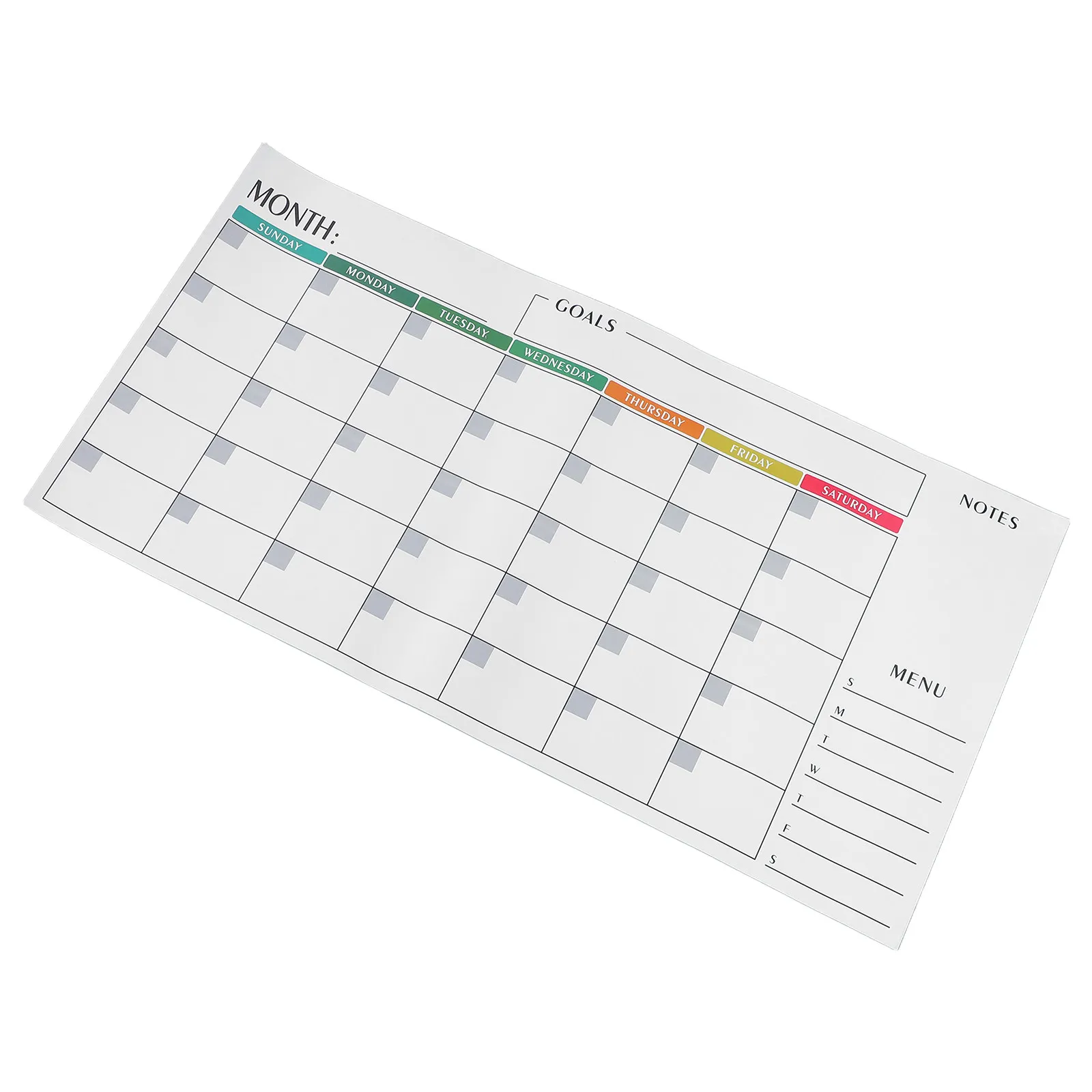 Undated Wall Calendar Erasable Monthly Weekly Planner Reusable Minimalist Schedule for Home Office