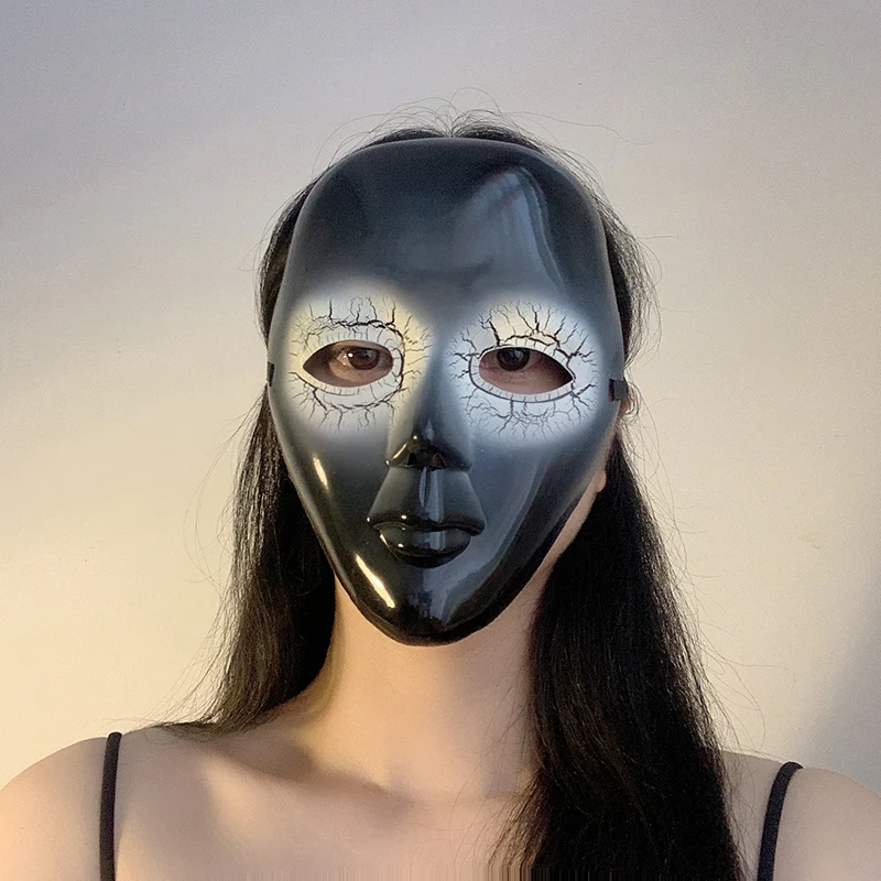 Maschera spaventosa per donna Uomo Halloween Ballo in maschera a pieno facciale Hip Hop Carnaval Maschera da festa spettrale Maschera da Mardi Gras fantasma horror