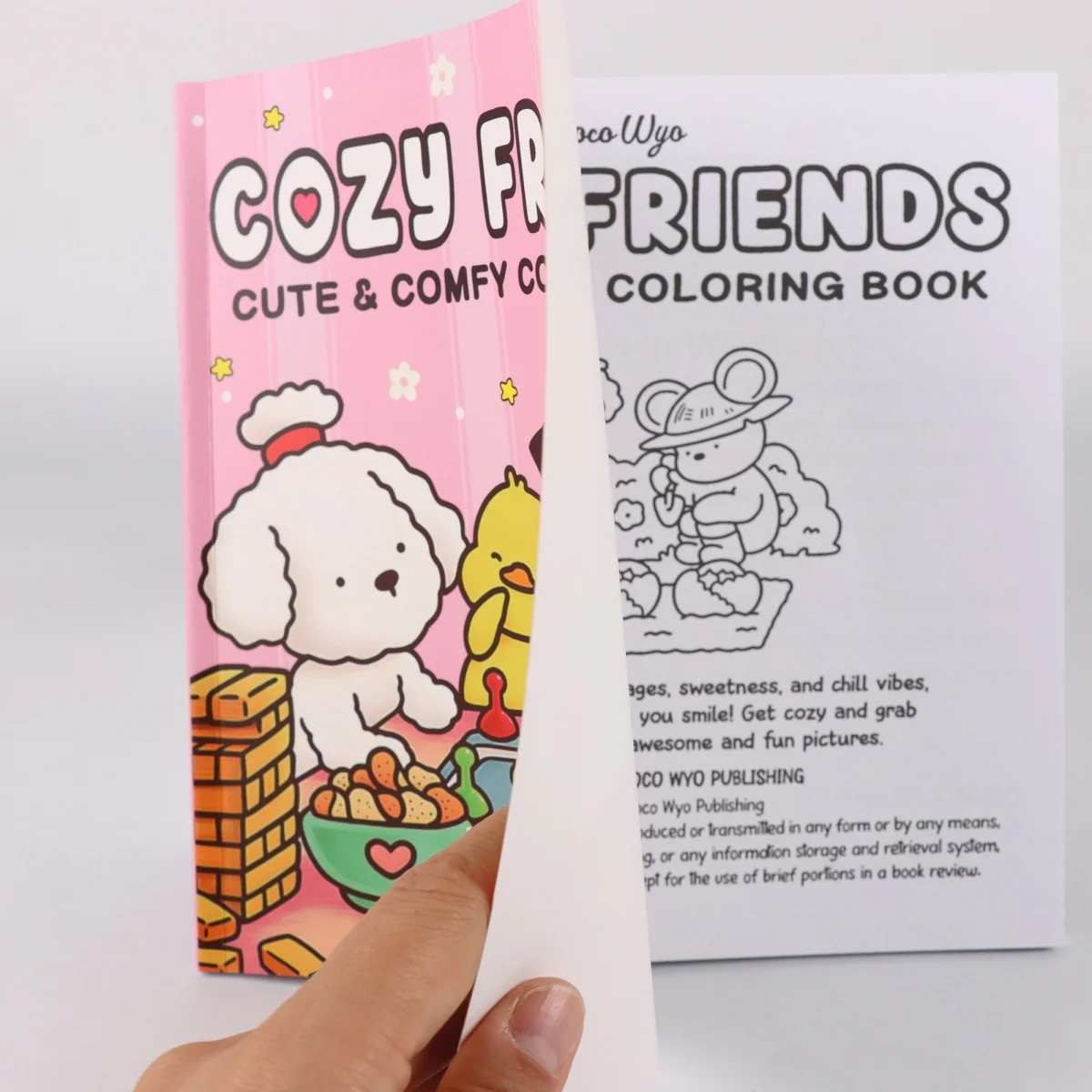 Cozy Friends: Coloring Book for Adults Featuring Super Cute Animal Characters with Easy and Simple Designs for Relaxat
