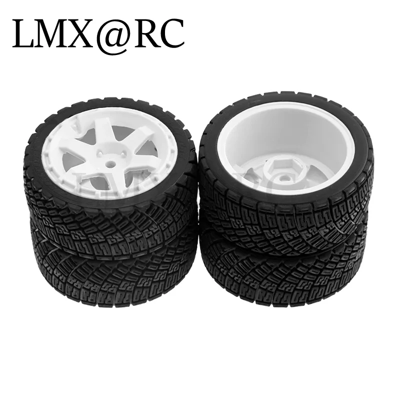 4pcs 67mm Rubber Tire Wheel Tyre 12mm Hex for Tamiya TT01 TT01E TT02 TT02B TA06 XV01 XV02 PTG-2 1/10 RC Racing Car Upgrade Parts