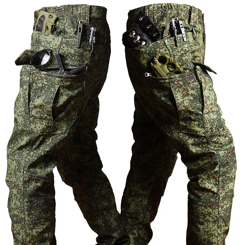 Soft Shell Combat Suit Militair uniform Legerjassen Top met capuchon + ademende cargobroek met lange mouwen Heren jachtsets Multi-pocket