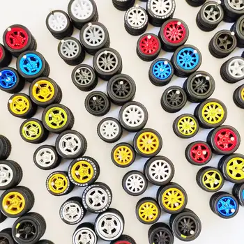 10組1/64錯位輪轂,11mm/13mm,漸進式輪轂,前小後大,橡膠輪胎,適用於1:64模型車HW 10 最佳銷售 橡膠輪 - №8