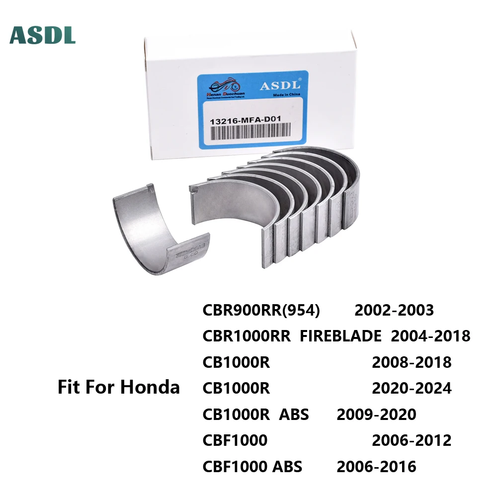 

Motorcycle STD~100 36.5mm~35.5mm For HONDA CBR900RR CBR954 CBR1000RR FIREBLADE 2004-2018 CB1000R CBF1000 Connecting Rod Bearing