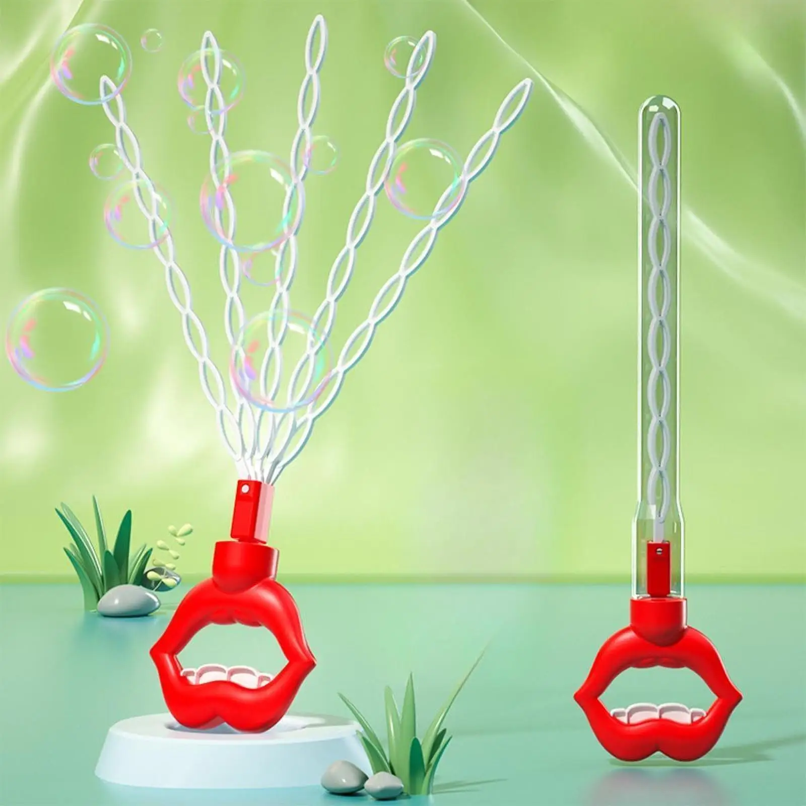 Varitas de burbujas con 40 agujeros, suministros, divertido fabricante de burbujas portátil, pistola de burbujas, juguete de verano, máquina de burbujas para fiesta, juguetes para niños