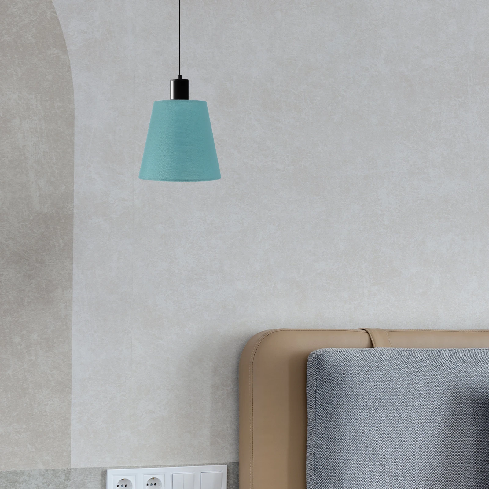 

2Pcs Cloth Lampshades Fine Workmanship Durable Fade Resistant Eye Protection Easy Installation Fashionable Design Ceiling Light