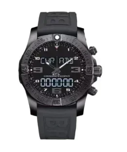 ساعات يد رياضية للرجال من Aerospace Evo باللون الأسود والأزرق والمطاط ساعة رقمية فاخرة ساعات عصرية مخصصة #3