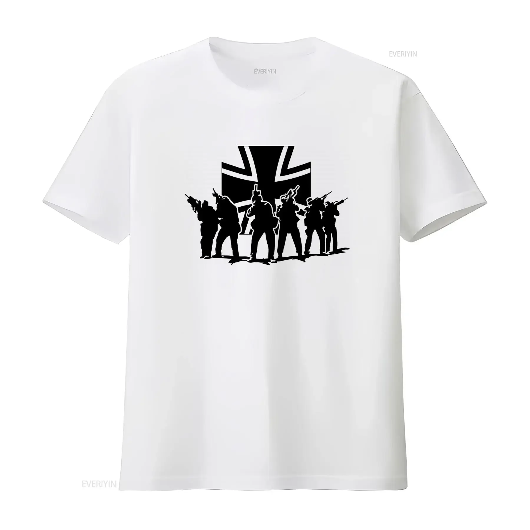 Bundeswehr Elite Special Unit Beam Cross T Shirt for Men Stylish and Unique Design vintage Washed Slightly