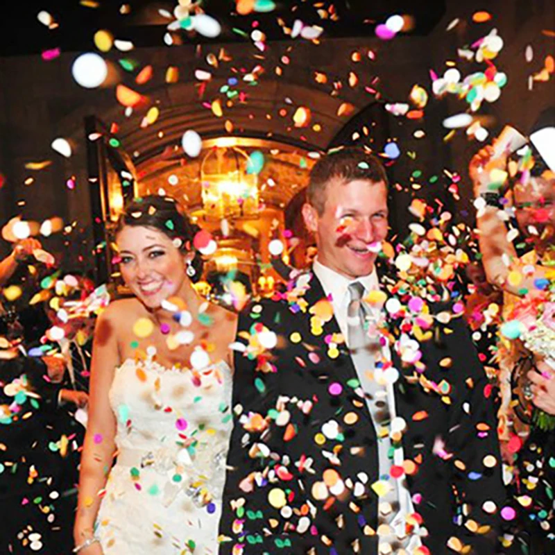 Confettis en papier mélangés pour décoration de fête, ballons ronds en tissu, mariage, anniversaire, baby shower, 1cm, 10g, 1000 pièces par sac