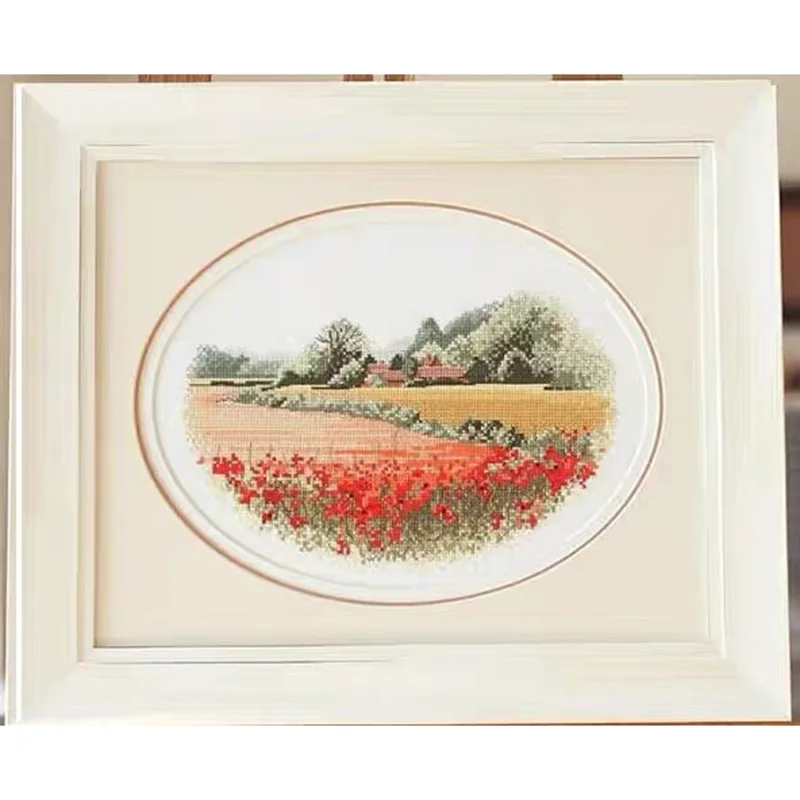 Farm Home Fun Cross Stitch Kits Package Greeting Needlework Counted  Kits New Style Joy Sunday Kits Embroidery Cross-stitch DIY