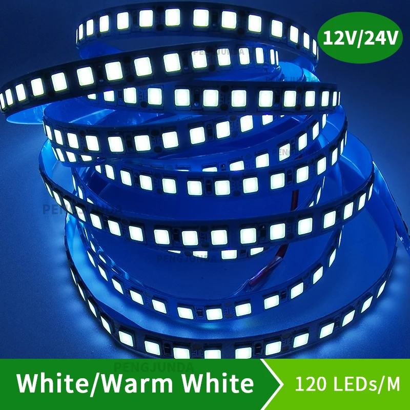 

5m 600 LED 5054 Highlighted LED sttrip, 12V 24V flexible light 120 led/m High brightness THEN 5050 LED strip white/warm white